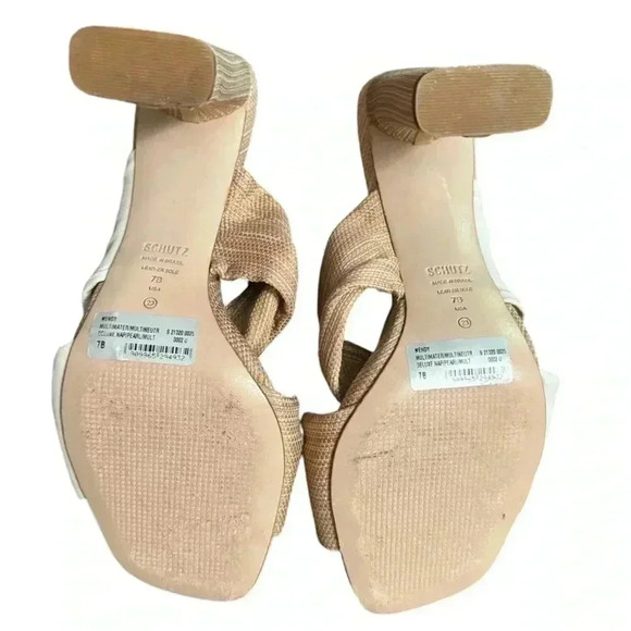 Schutz Leather Wendy Sandals Size 7 - Picture 4 of 5